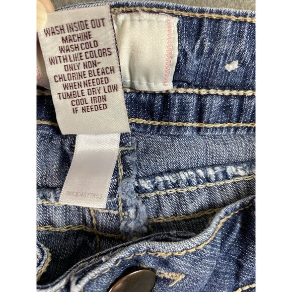 SO Shortie Cut Off Shorts 26x2 Blue Flap Pockets Embellished Booty Juniors Tag 1 - Picture 8 of 11